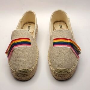 Soludos Pride Slip On  Espadrilles In Natural Sand Color
